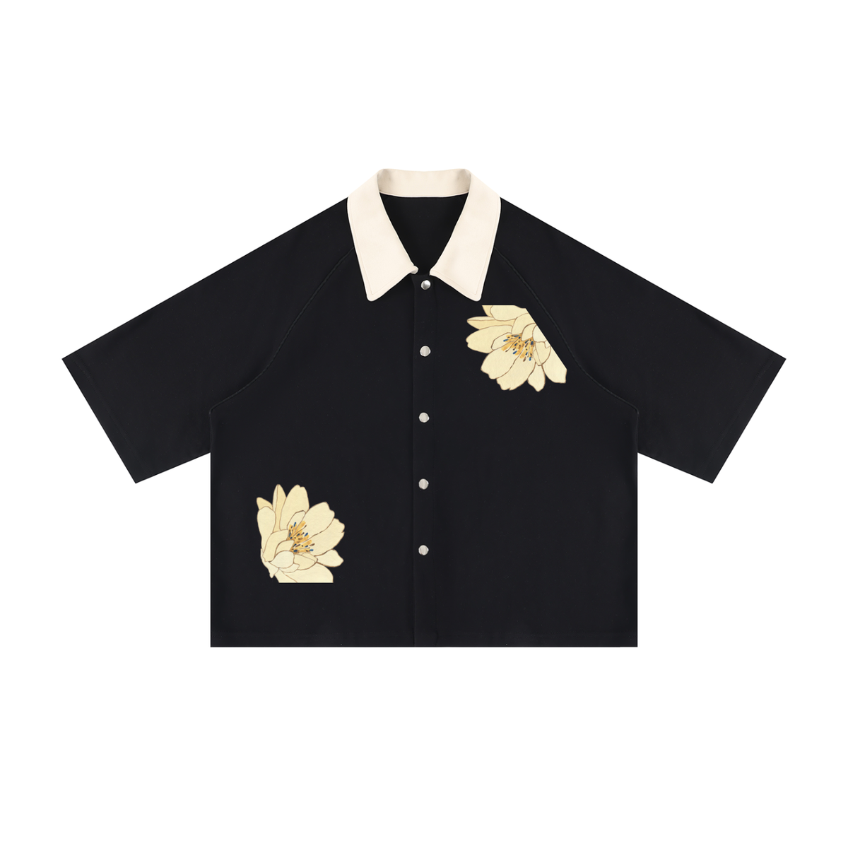 Unisex Color Block Boxy Short Sleeve Shirt