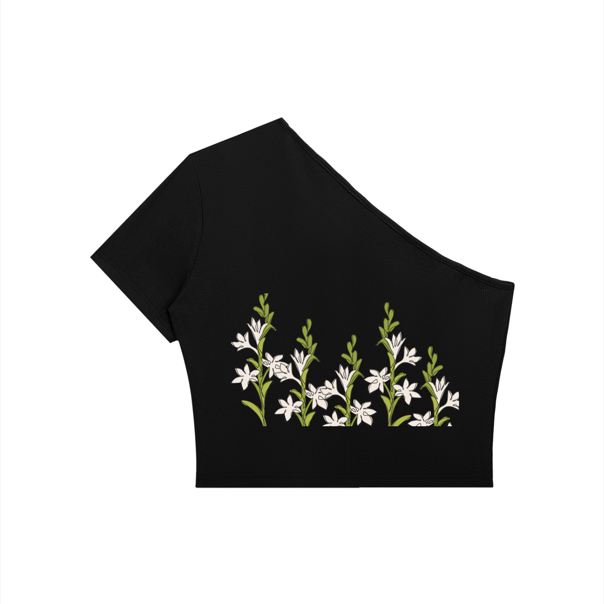 Women's One-Shoulder Crop T-Shirt