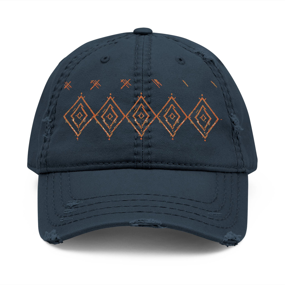 Embroidered Southwest Diamond Distressed Dad Hat