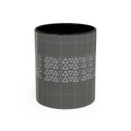 Minimal Geometric Triangle Accent Coffee Mug — Modern Gray 11/15oz