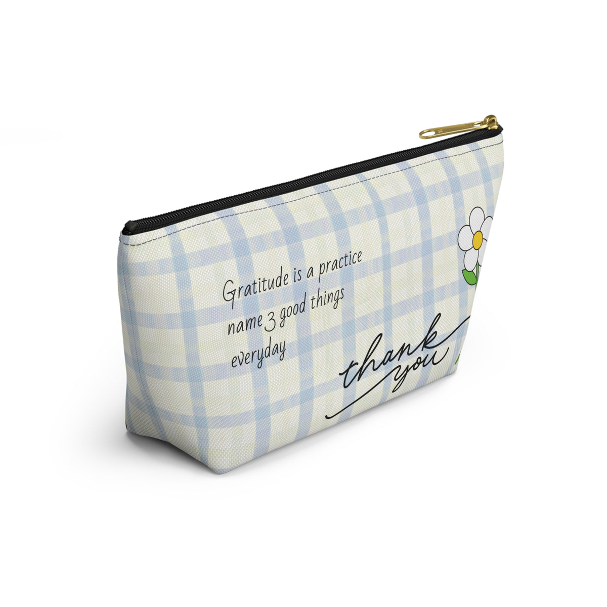 Accessory Pouch — Lemon Wheel Bicycle Design with 'The Daily Practice' & 'Thank You' Gratitude Message