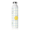 Slim Water Bottle — 'The Daily Practice: Gratitude' Plaid Stainless Bottle