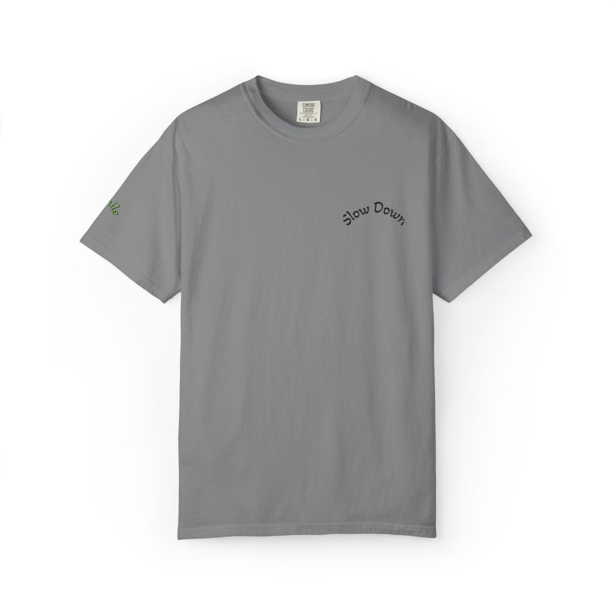 Gratitude Floral Tee — White Garment-Dyed T-Shirt