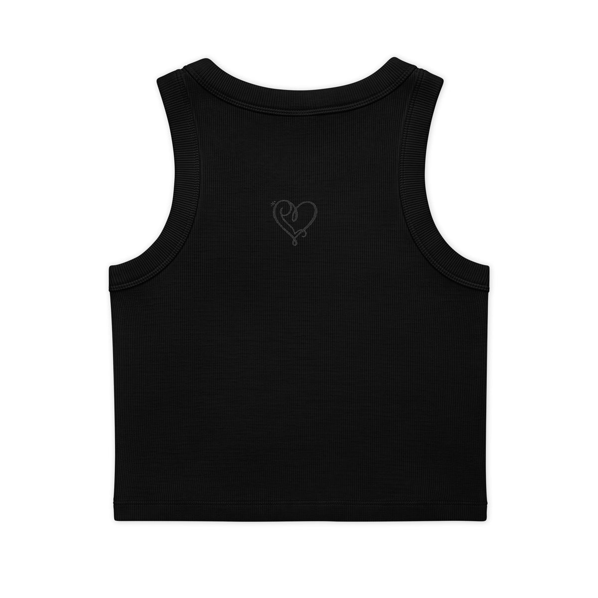Floral Vine Crop Tank — Women's Organic Ribbed Tank Top
