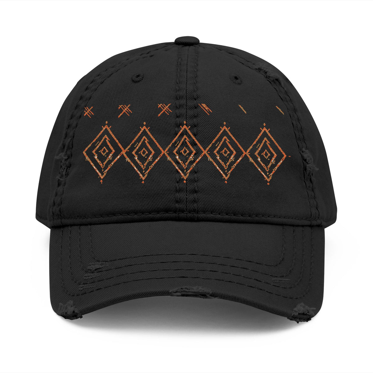 Embroidered Southwest Diamond Distressed Dad Hat