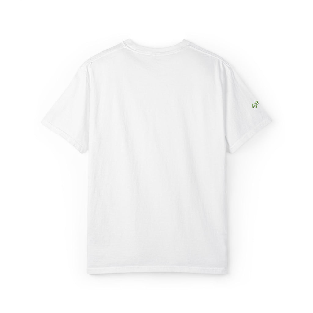 Gratitude Floral Tee — White Garment-Dyed T-Shirt