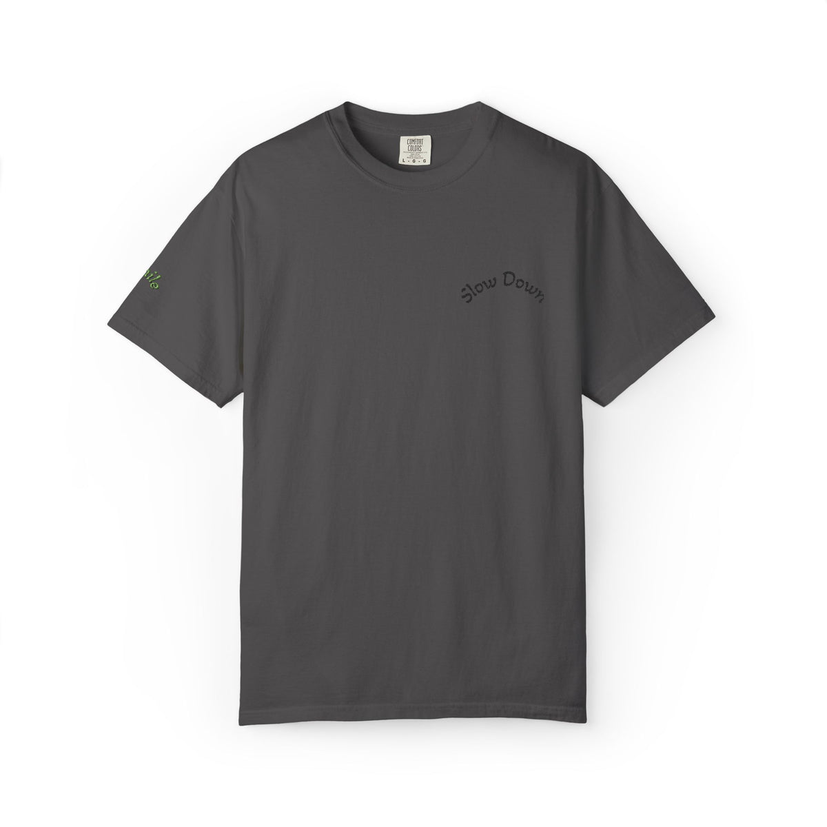 Gratitude Floral Tee — White Garment-Dyed T-Shirt
