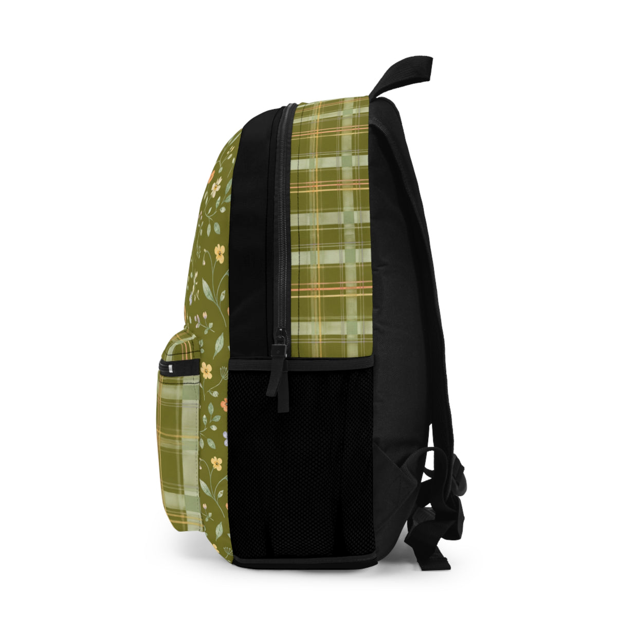 Floral Vine Backpack – Watercolor Daffodil & Pansy School Bag