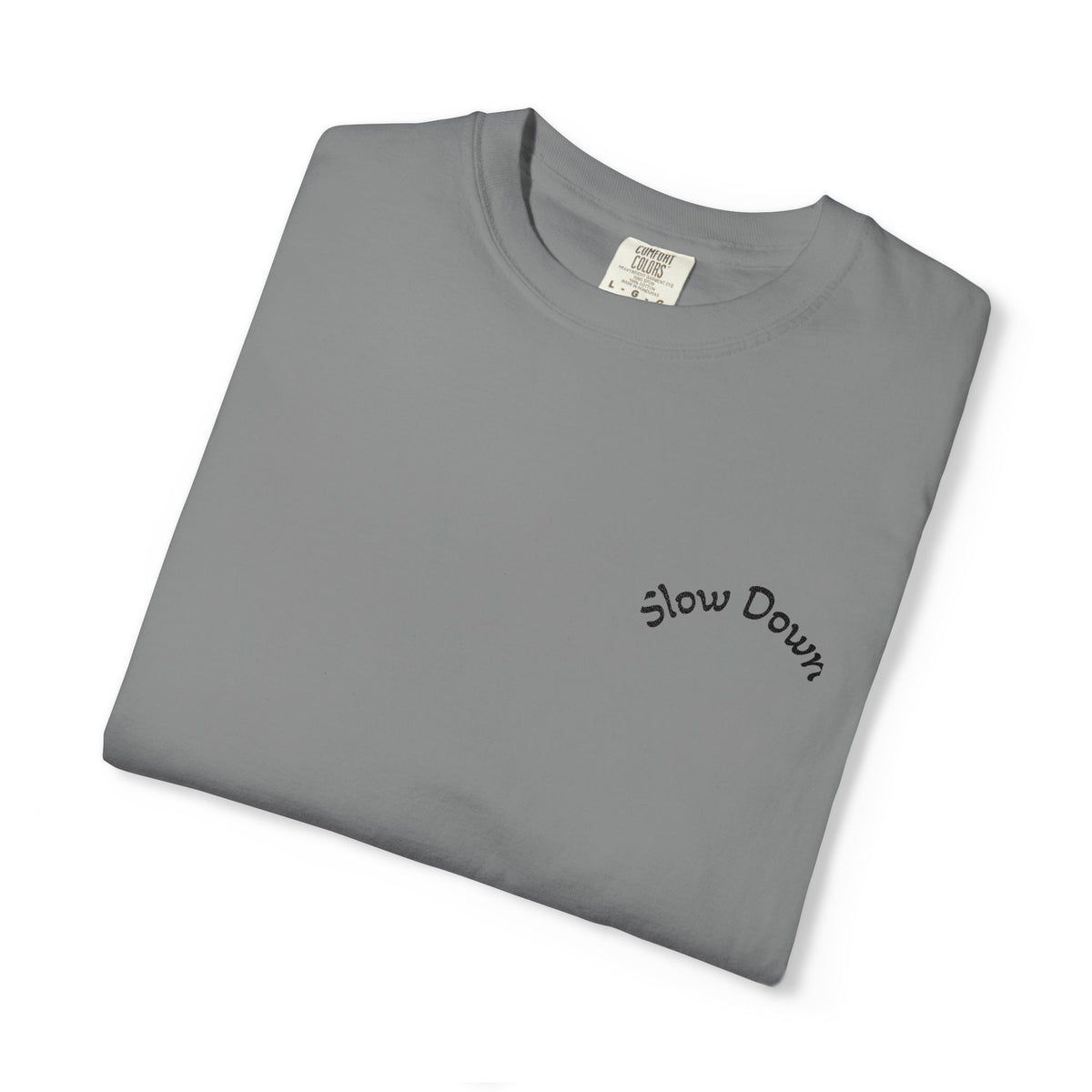 Gratitude Floral Tee — White Garment-Dyed T-Shirt