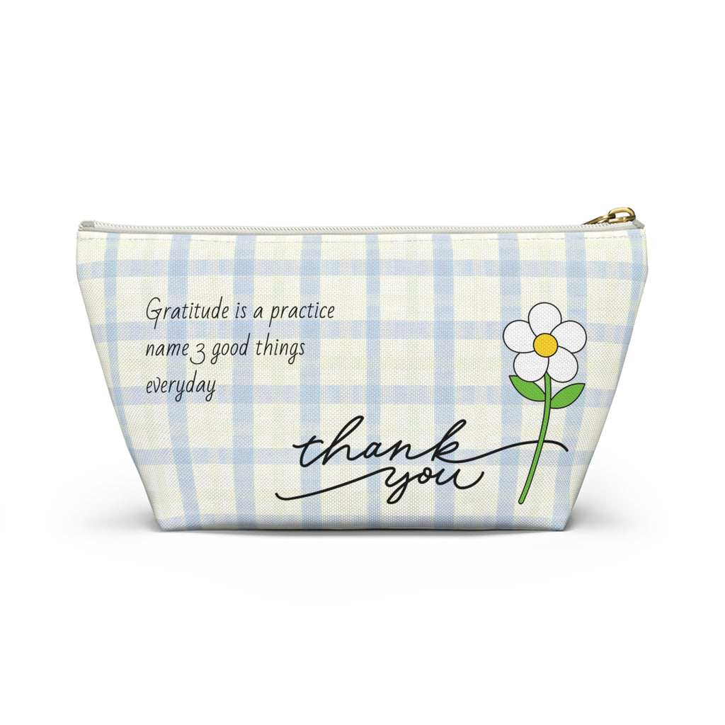 Accessory Pouch — Lemon Wheel Bicycle Design with 'The Daily Practice' & 'Thank You' Gratitude Message