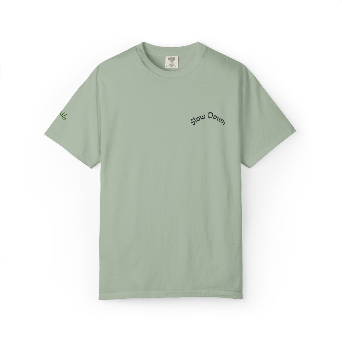 Gratitude Floral Tee — White Garment-Dyed T-Shirt