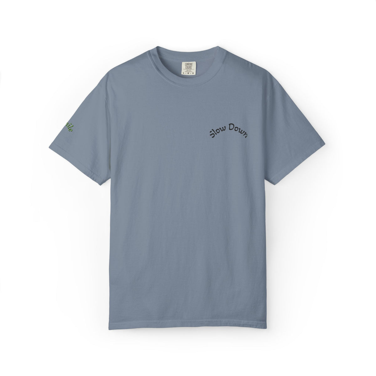 Gratitude Floral Tee — White Garment-Dyed T-Shirt