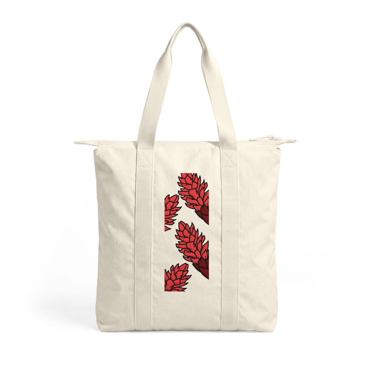 Nomad Carry-All Tote Bag — Red Leaf Vine Pattern Travel Tote