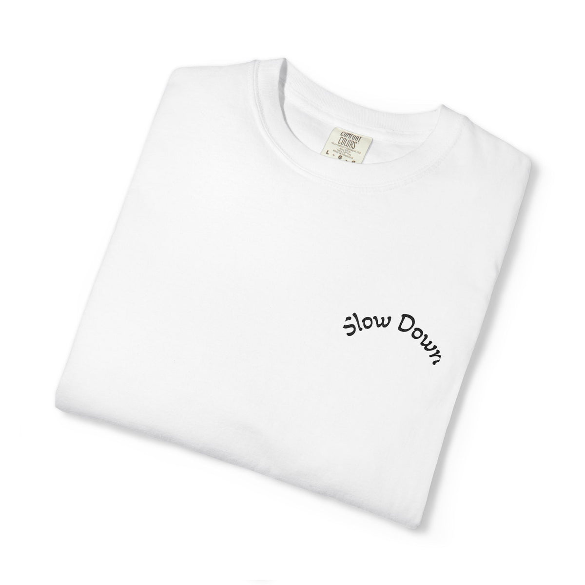 Gratitude Floral Tee — White Garment-Dyed T-Shirt