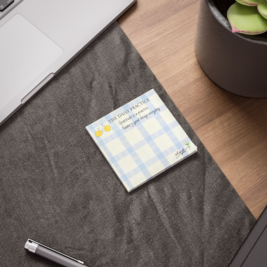 Gratitude Daily Practice Post-it Notes — "Name 3 Good Things Every Day"