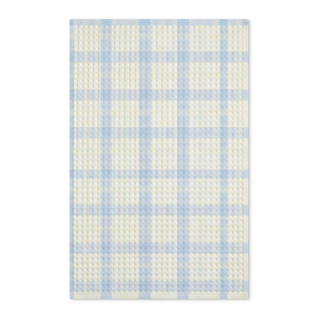 Gratitude Daily Practice Waffle Tea Towel — Double-Sided Plaid Kitchen Towel with Bicycle & 'Name 3 Good Things' Quote