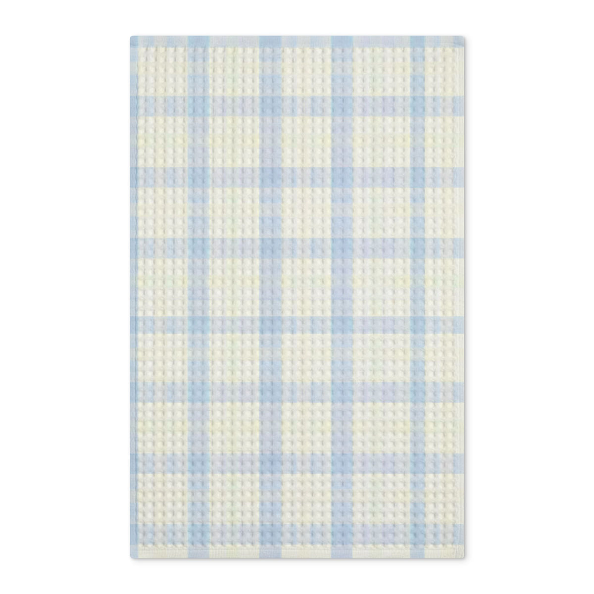 Gratitude Daily Practice Waffle Tea Towel — Double-Sided Plaid Kitchen Towel with Bicycle & 'Name 3 Good Things' Quote