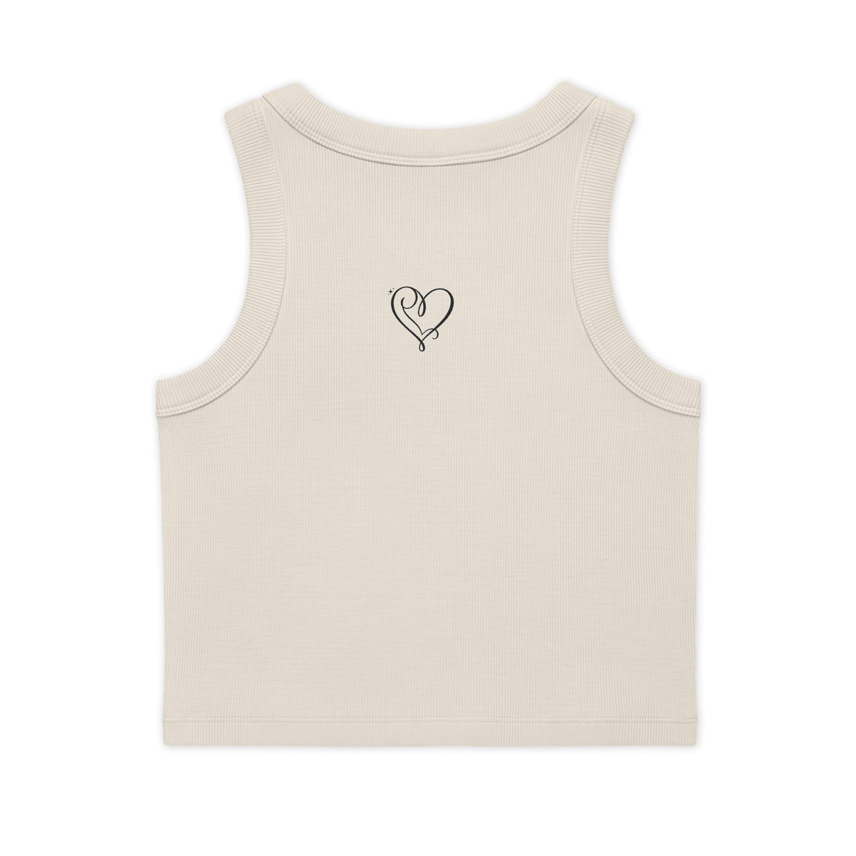 Floral Vine Crop Tank — Women's Organic Ribbed Tank Top