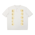 Cotton Knit Short Sleeve Henley T-Shirt