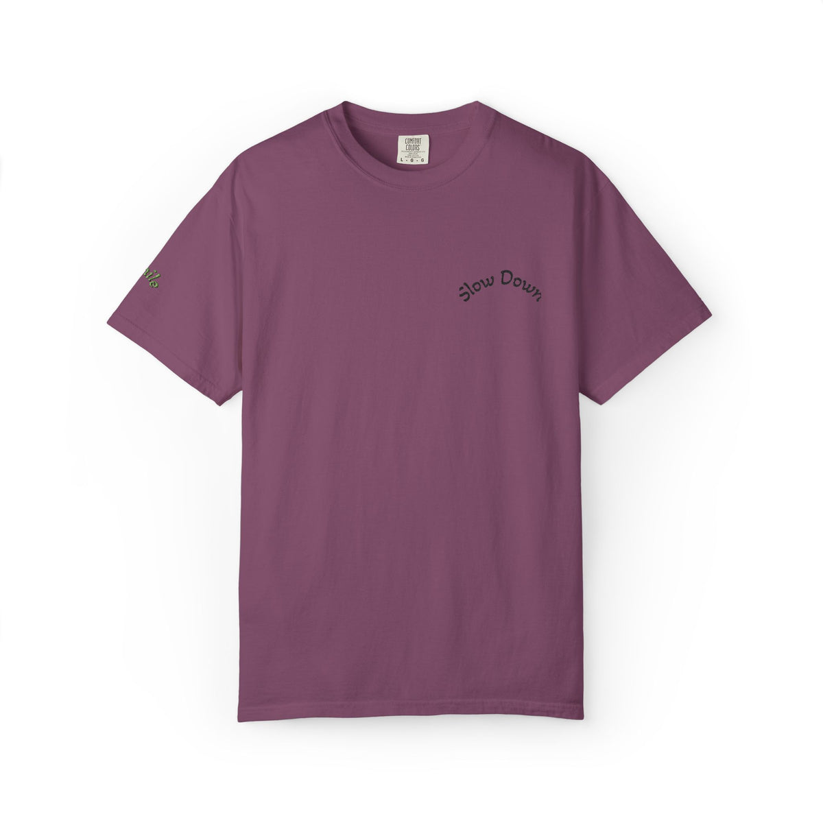 Gratitude Floral Tee — White Garment-Dyed T-Shirt