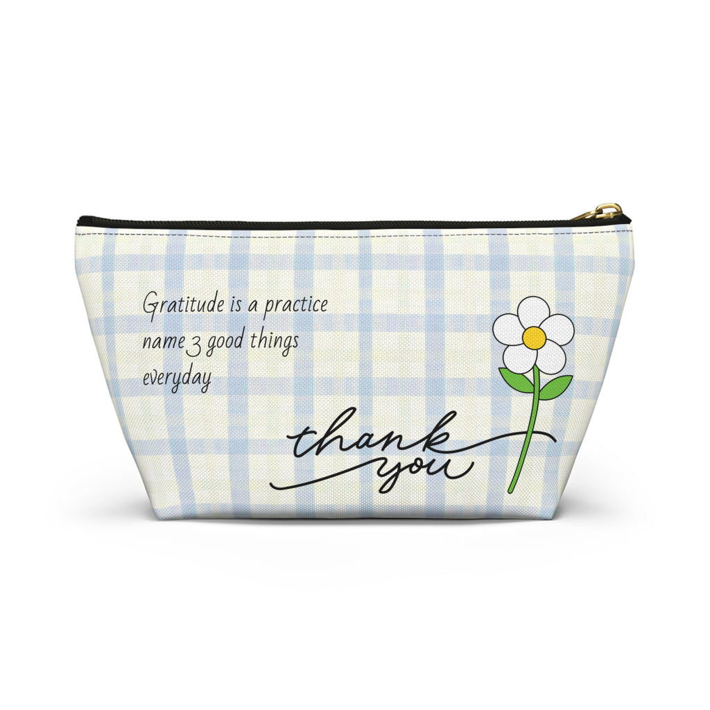 Accessory Pouch — Lemon Wheel Bicycle Design with 'The Daily Practice' & 'Thank You' Gratitude Message