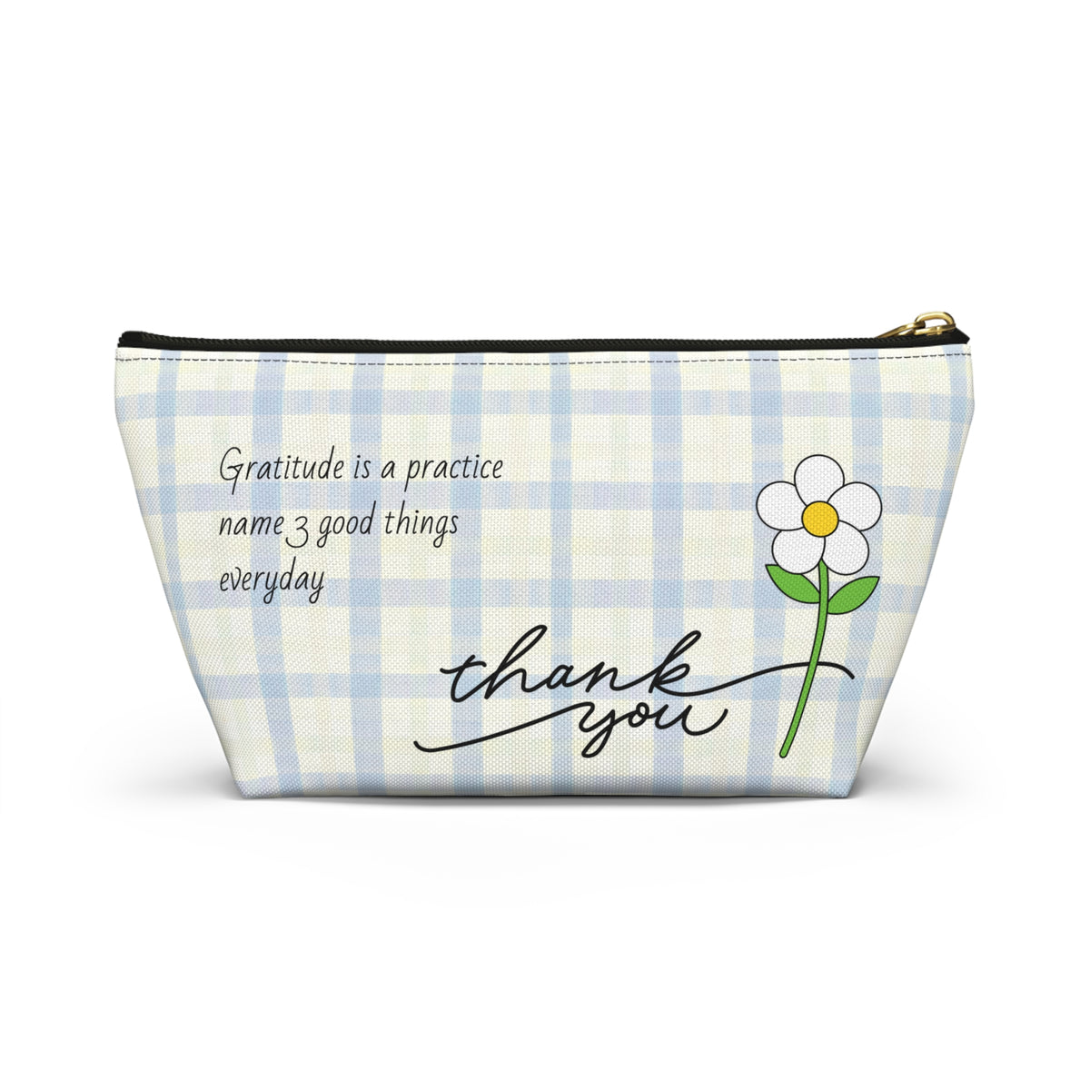 Accessory Pouch — Lemon Wheel Bicycle Design with 'The Daily Practice' & 'Thank You' Gratitude Message