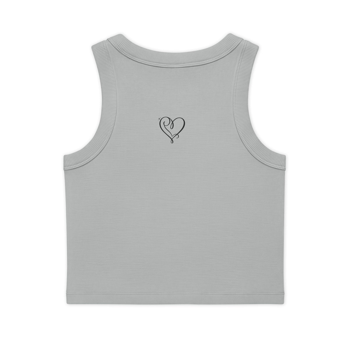Floral Vine Crop Tank — Women's Organic Ribbed Tank Top