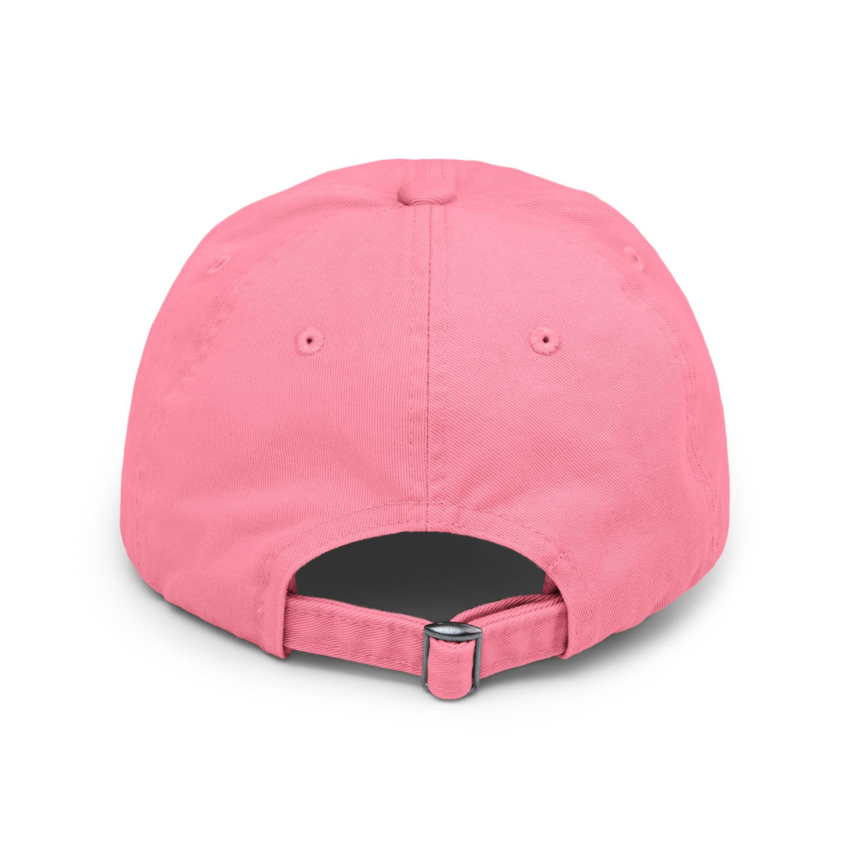 Distressed Black Cap with Red Leaf Patch — Floral Graphic Dad Hat