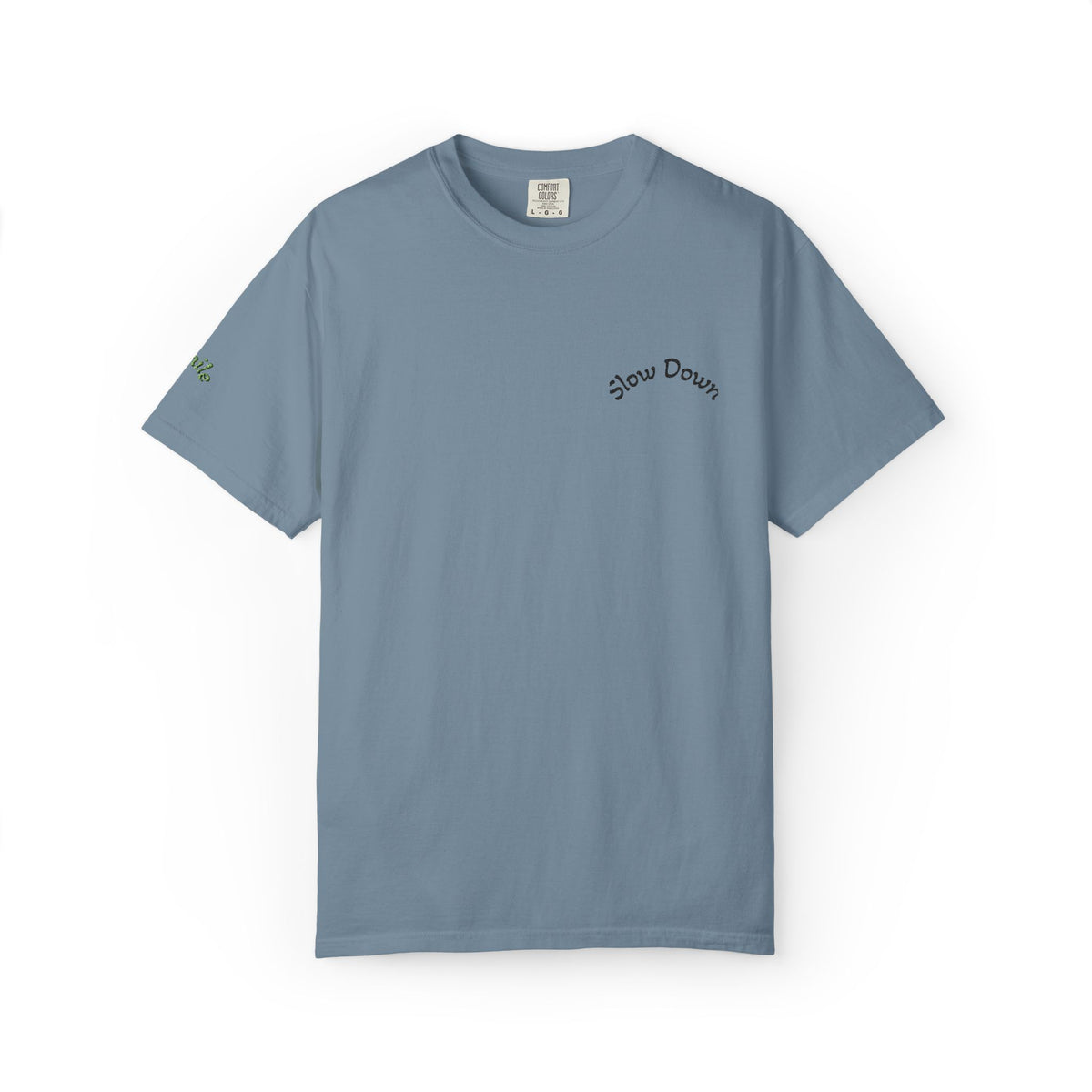 Gratitude Floral Tee — White Garment-Dyed T-Shirt