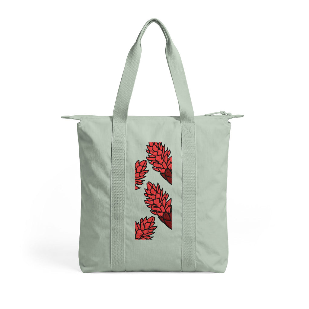 Nomad Carry-All Tote Bag — Red Leaf Vine Pattern Travel Tote