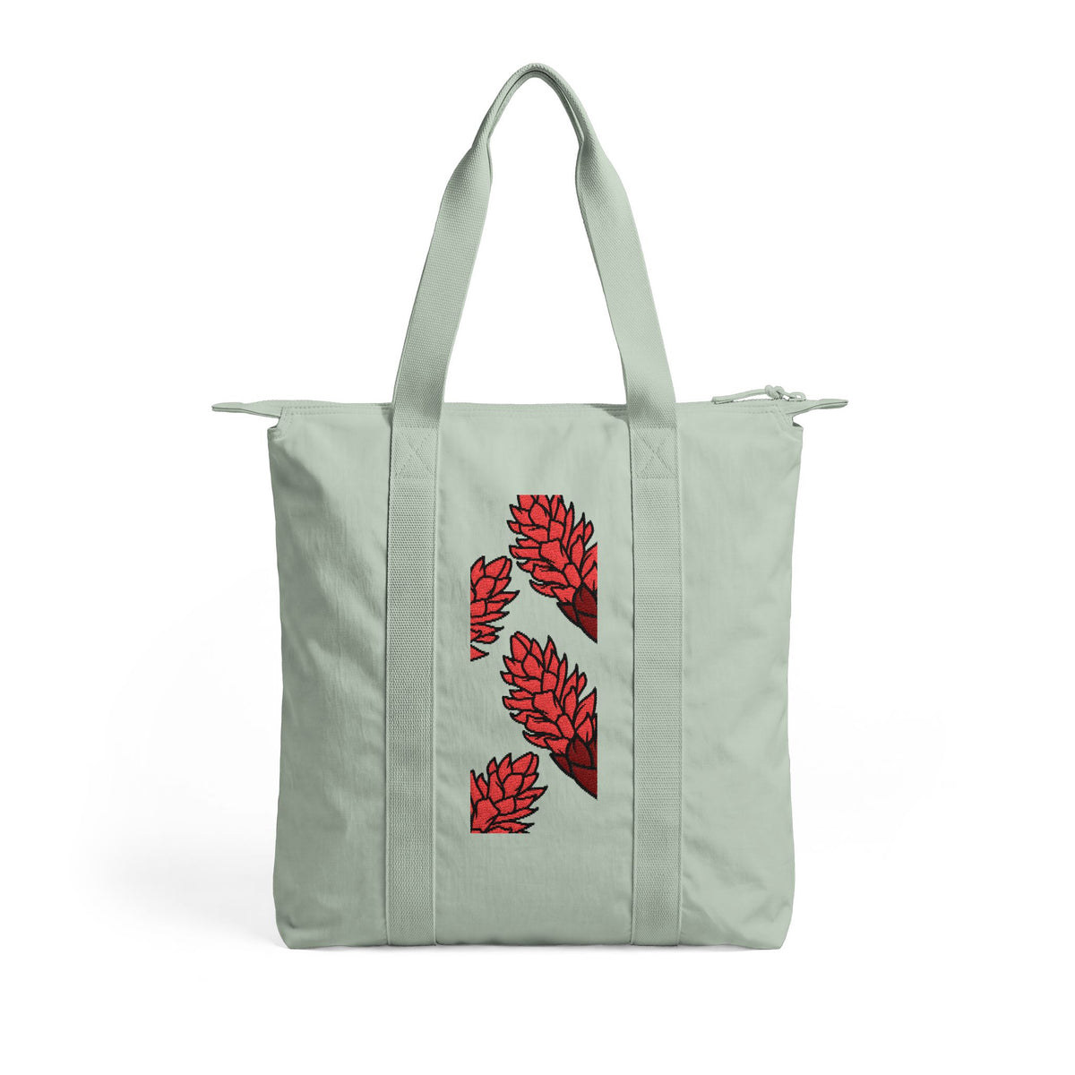 Nomad Carry-All Tote Bag — Red Leaf Vine Pattern Travel Tote