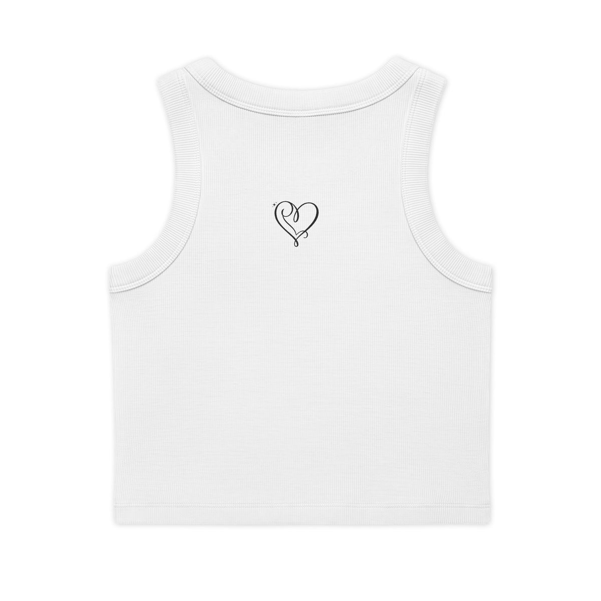 Floral Vine Crop Tank — Women's Organic Ribbed Tank Top