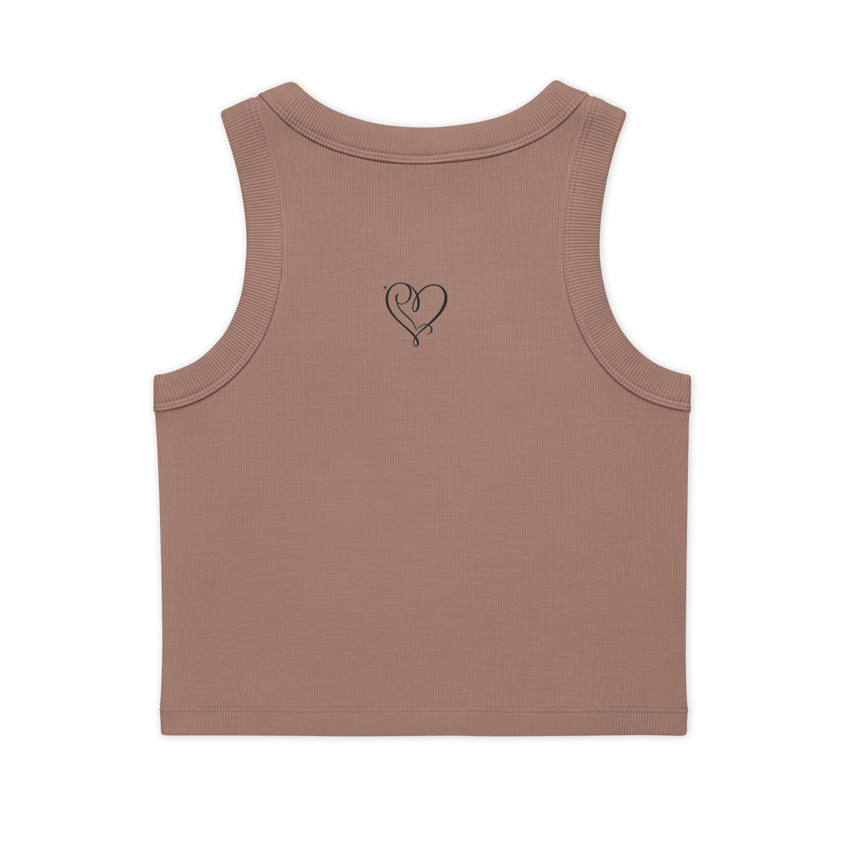 Floral Vine Crop Tank — Women's Organic Ribbed Tank Top
