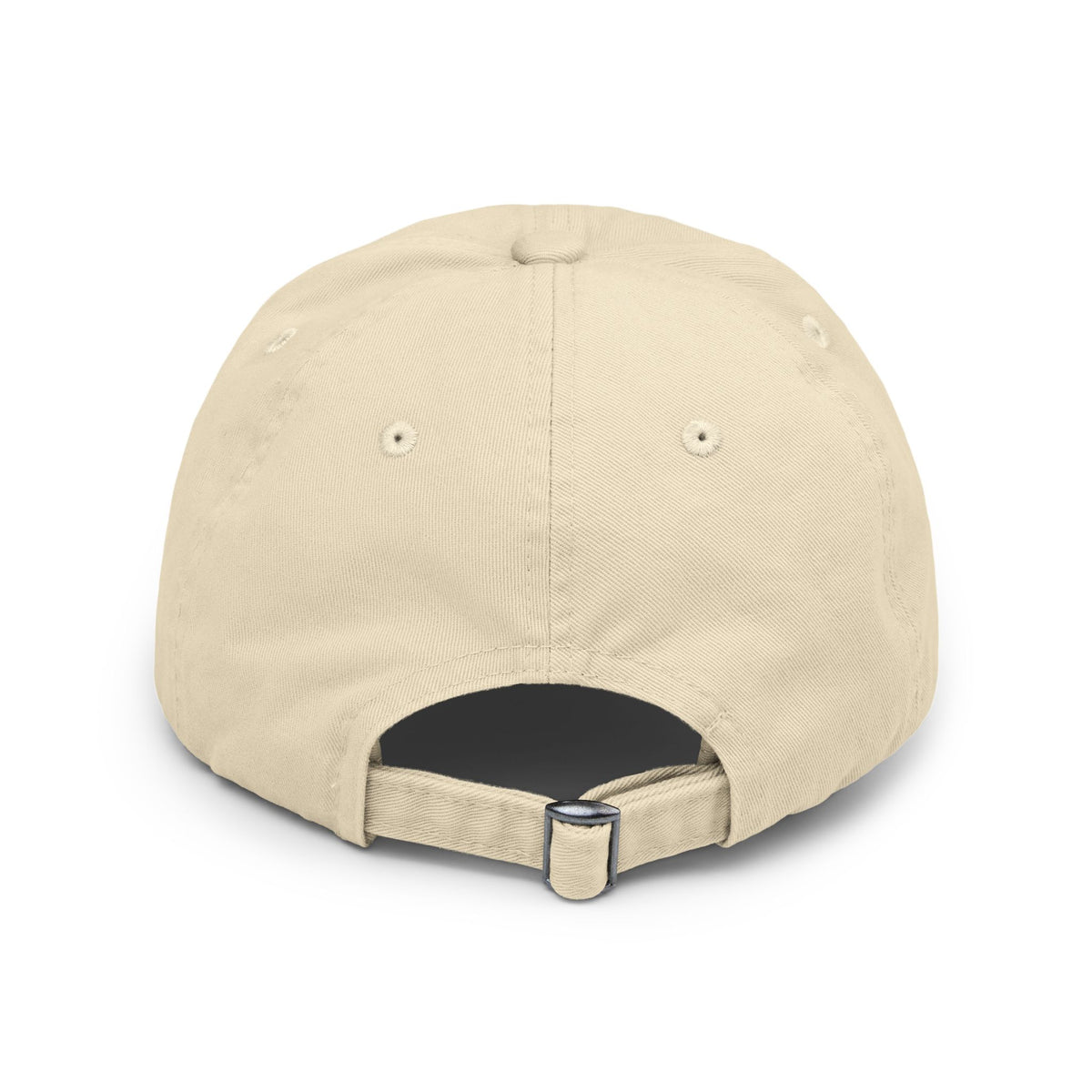 Distressed Black Cap with Red Leaf Patch — Floral Graphic Dad Hat