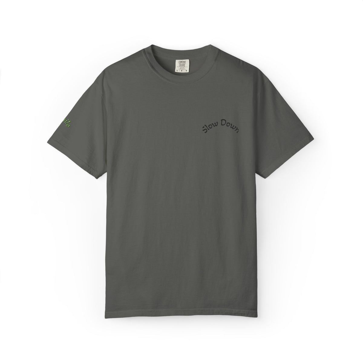 Gratitude Floral Tee — White Garment-Dyed T-Shirt