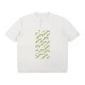 Cotton Knit Short Sleeve Henley T-Shirt