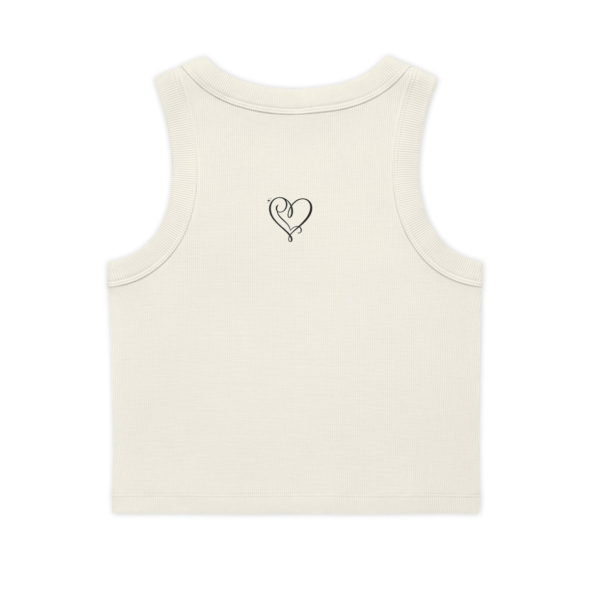 Floral Vine Crop Tank — Women's Organic Ribbed Tank Top