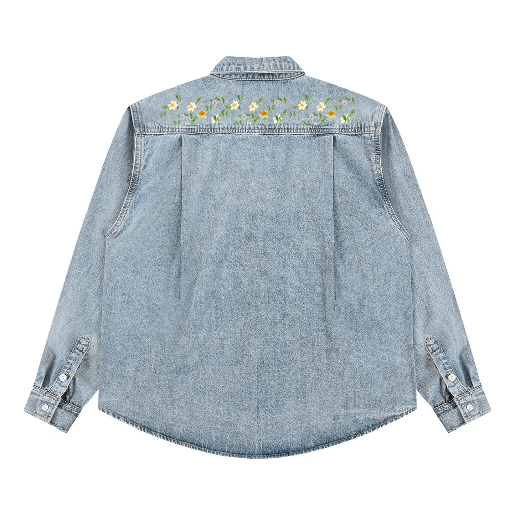 Unisex Vintage Wash Denim Shirt