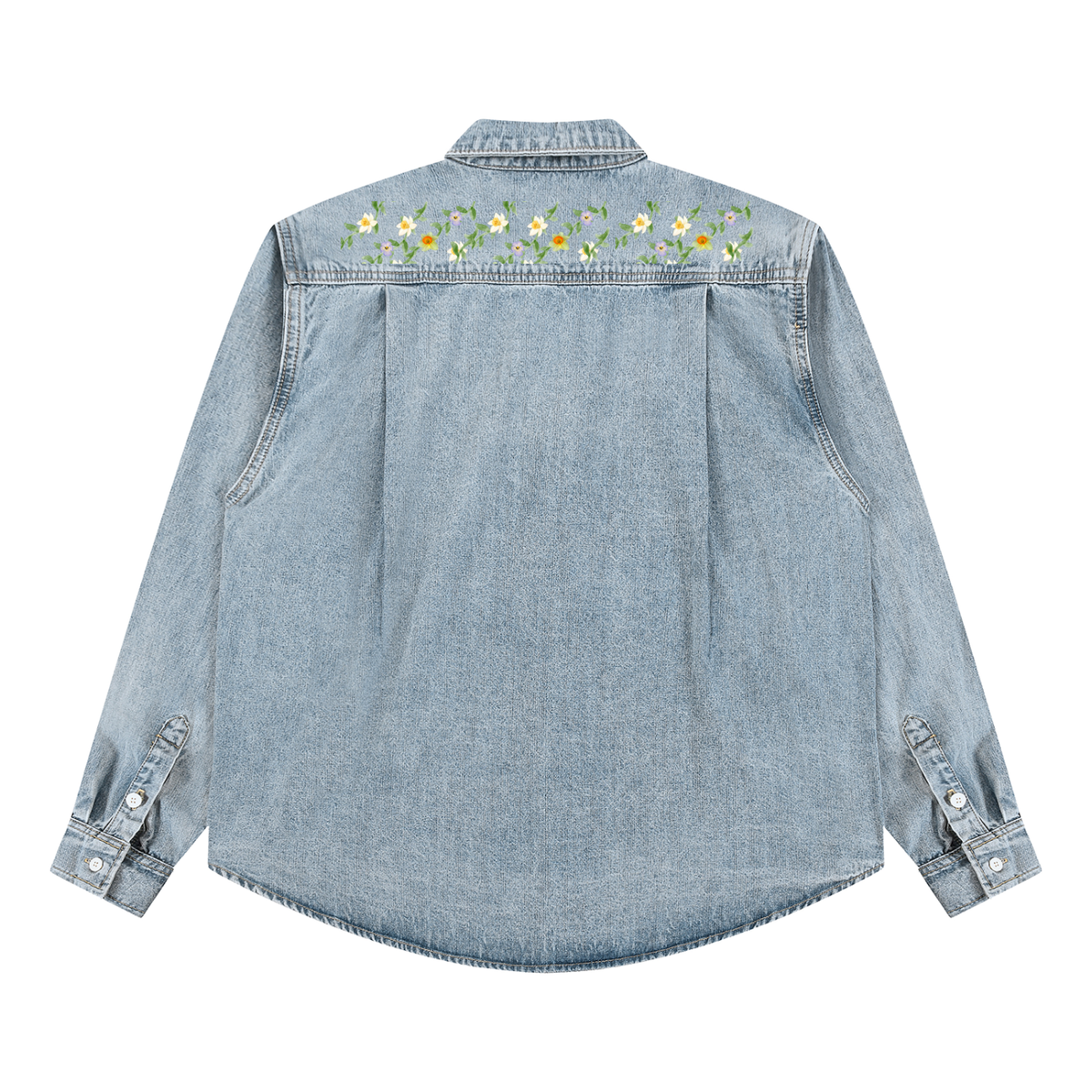 Unisex Vintage Wash Denim Shirt