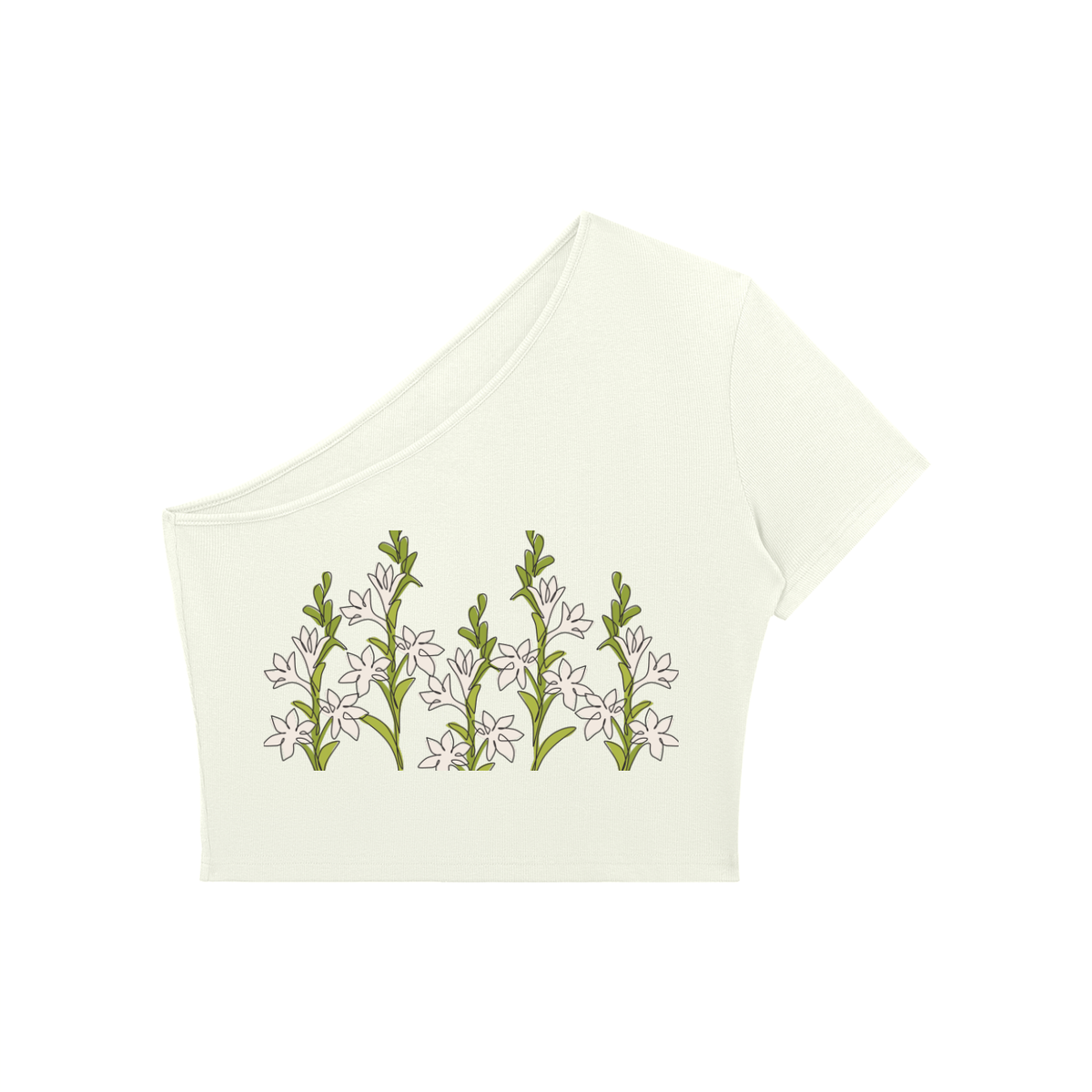 Women's One-Shoulder Crop T-Shirt