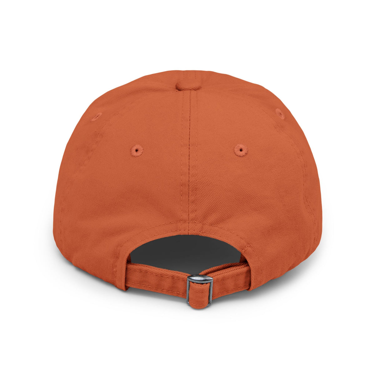 Distressed Black Cap with Red Leaf Patch — Floral Graphic Dad Hat