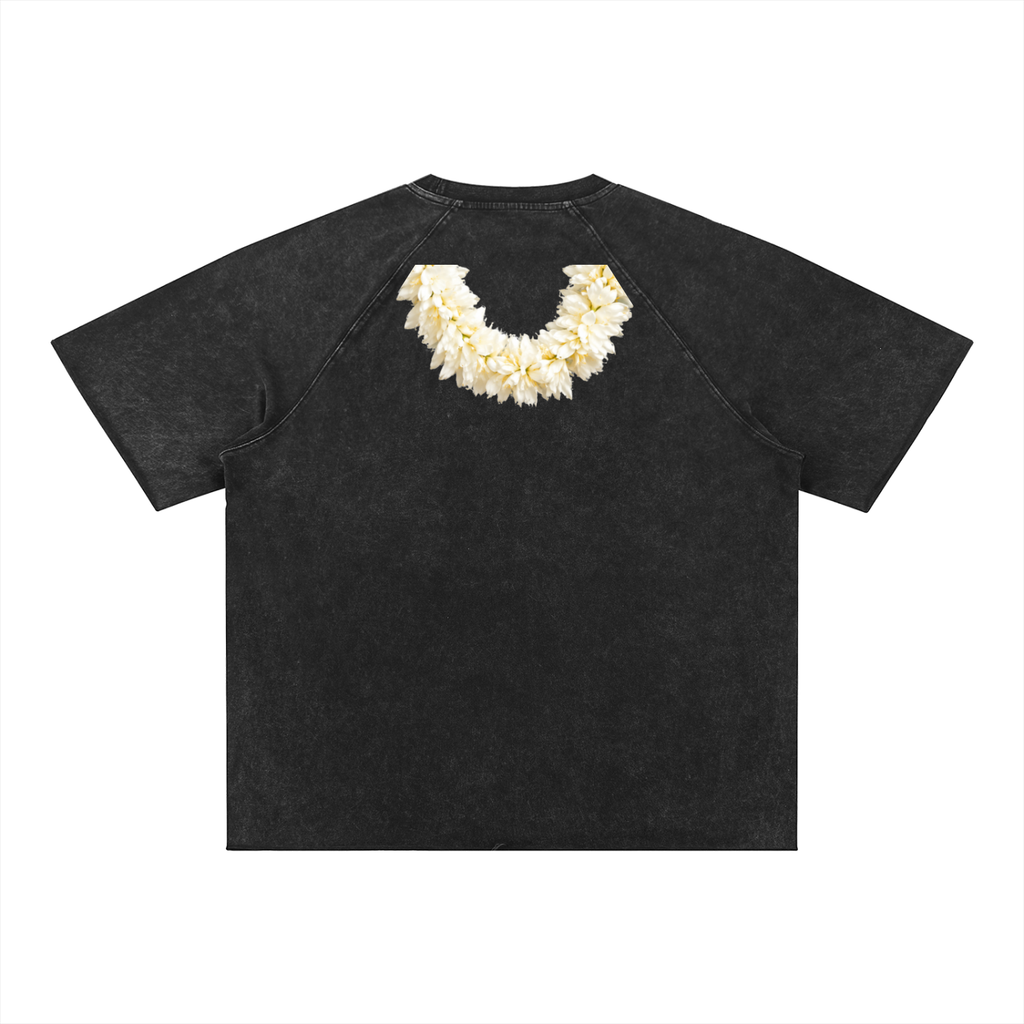 Unisex Mineral Wash Raw Edge T-Shirt