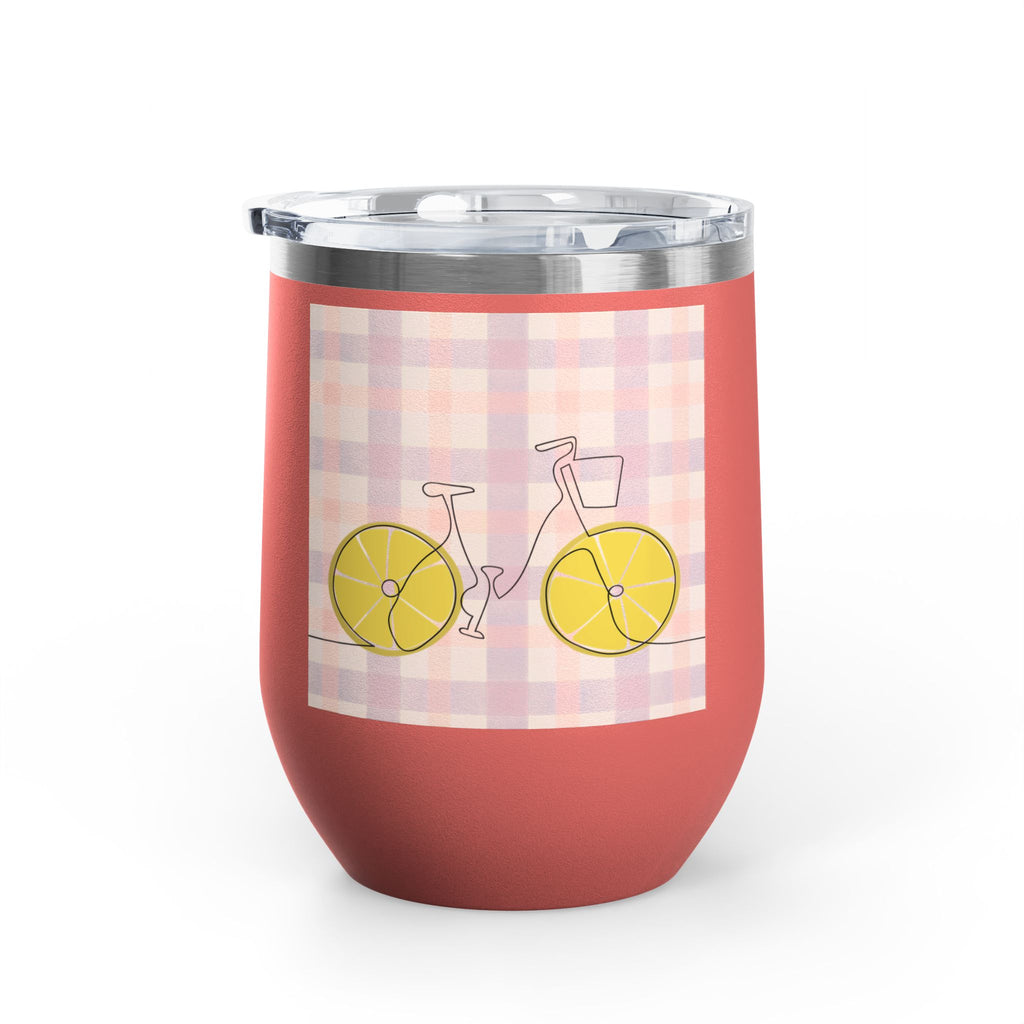 Gratitude Practice Wine Tumbler — 12oz Insulated Stainless Steel Cup ("Gratitude is a practice, name 3 good things everyday")