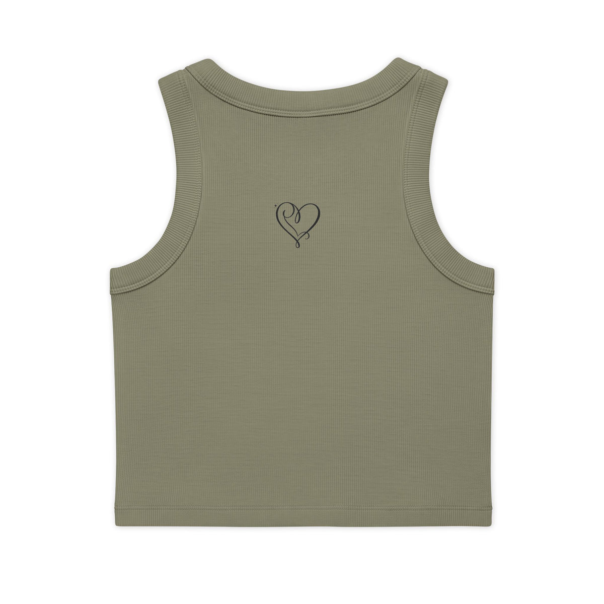 Floral Vine Crop Tank — Women's Organic Ribbed Tank Top