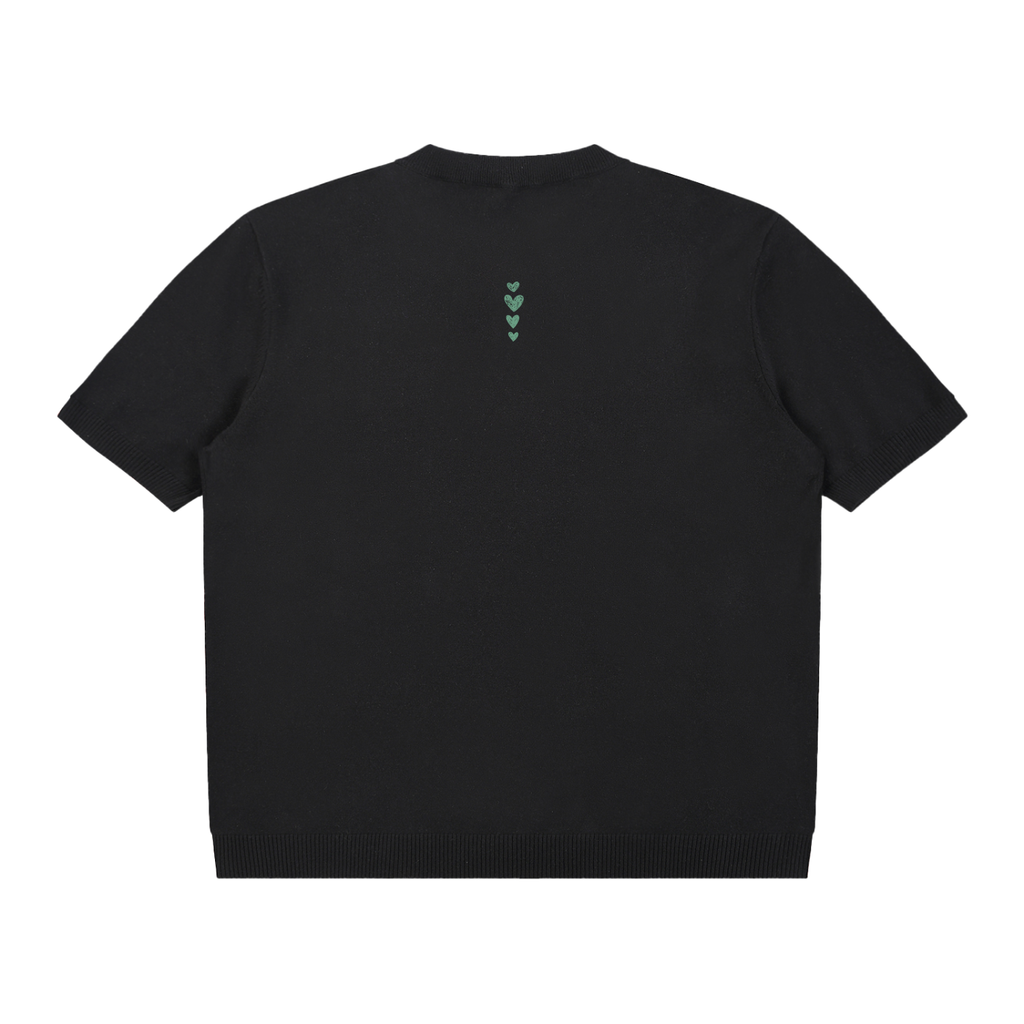 Cotton Knit Short Sleeve Henley T-Shirt