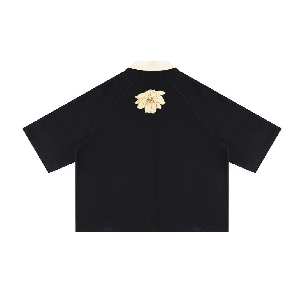 Unisex Color Block Boxy Short Sleeve Shirt