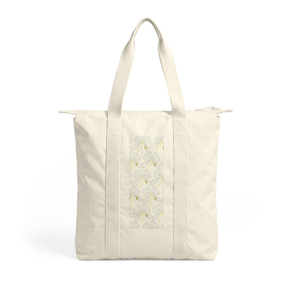 Tote — Black Floral Orchid Panel Nomad Carry-All Tote Bag