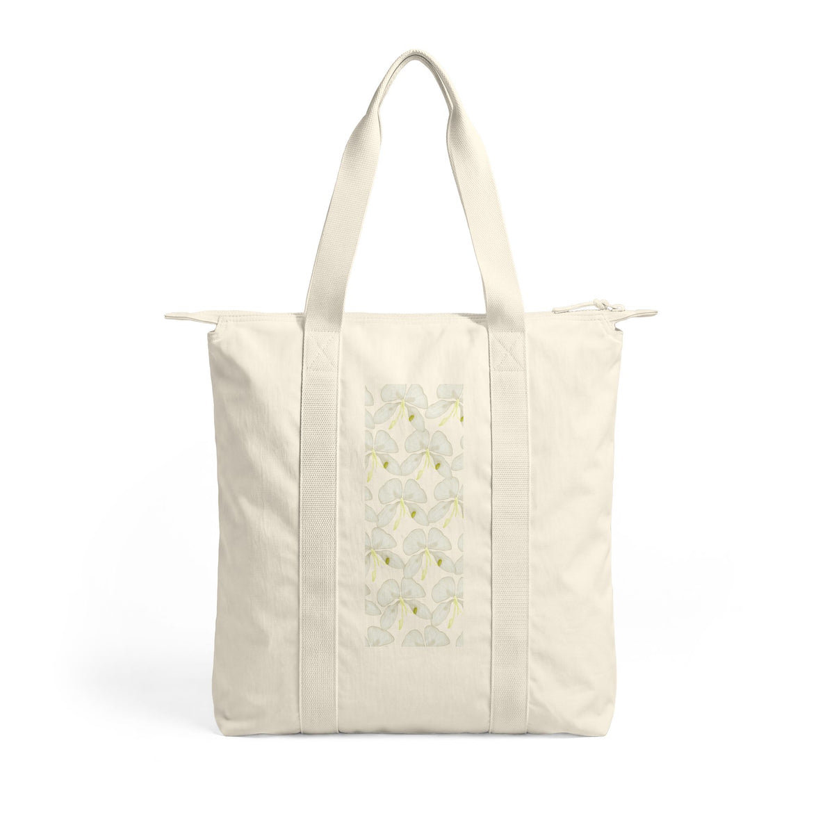 Tote — Black Floral Orchid Panel Nomad Carry-All Tote Bag