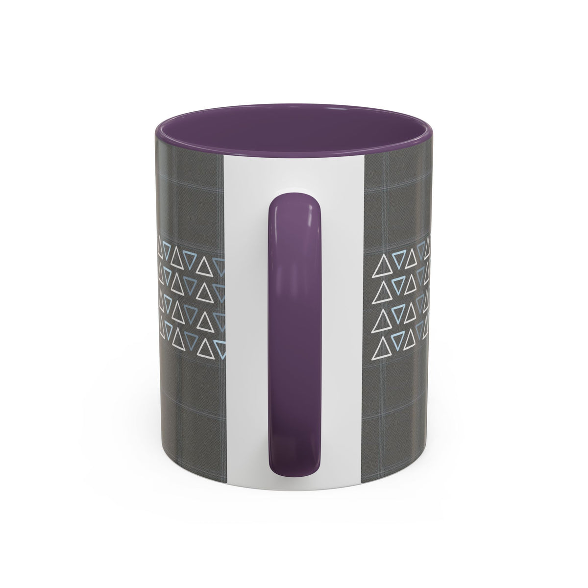 Minimal Geometric Triangle Accent Coffee Mug — Modern Gray 11/15oz