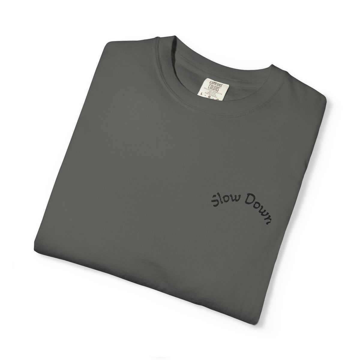 Gratitude Floral Tee — White Garment-Dyed T-Shirt